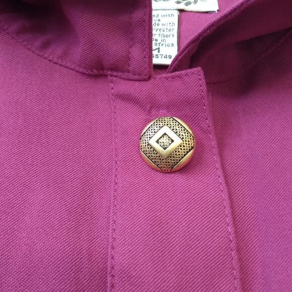 Mureli Vintage Pink Geometric Abstract Cutout Lightweight Shacket Women's Medium - Picture 6 of 12